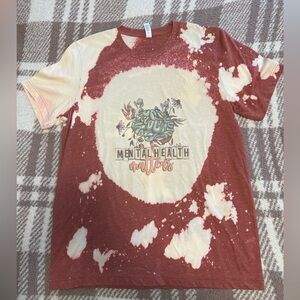 Bella Canvas Red and Cream Tie-Dye Tee